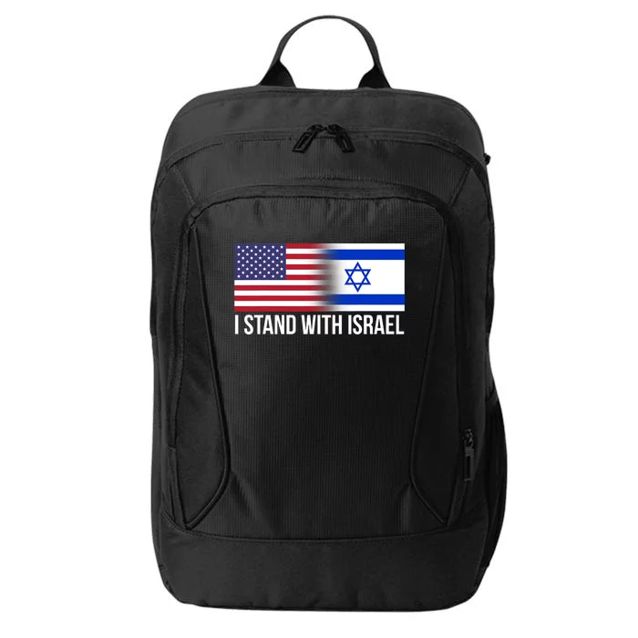 I Stand With Israel Usa Israeli Flag Jewish City Backpack