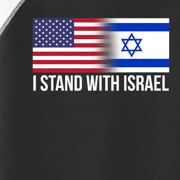 I Stand With Israel Usa Israeli Flag Jewish Toddler Fine Jersey T-Shirt