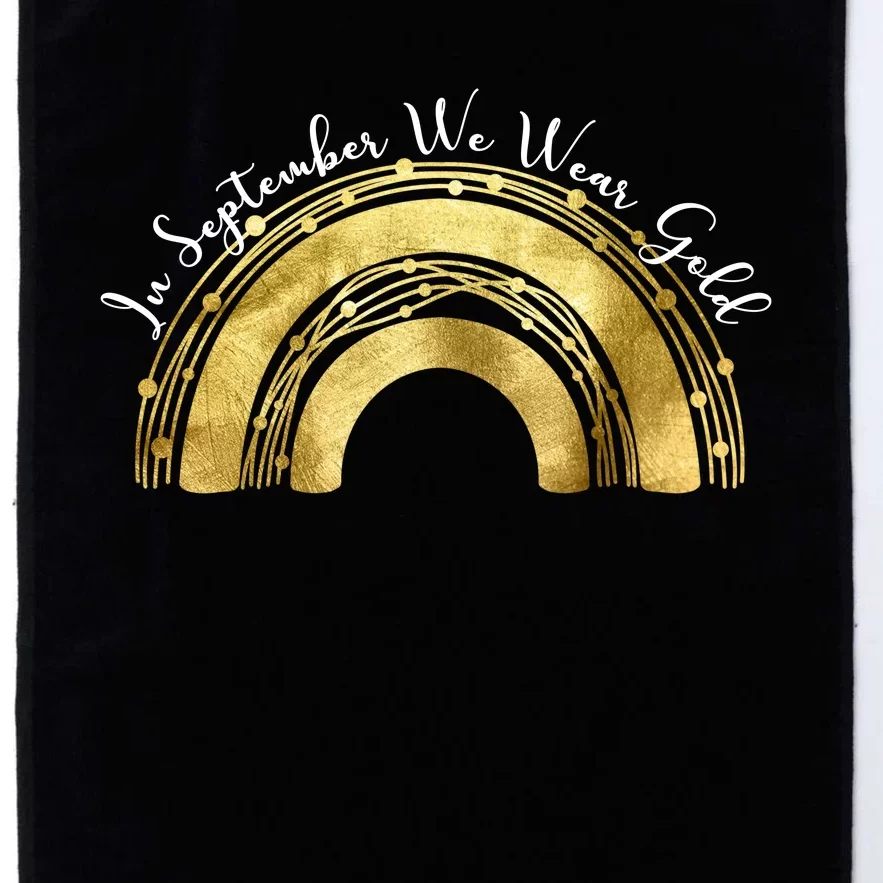 In September We Wear Gold Rainbow Childhood Cancer Platinum Collection Golf Towel