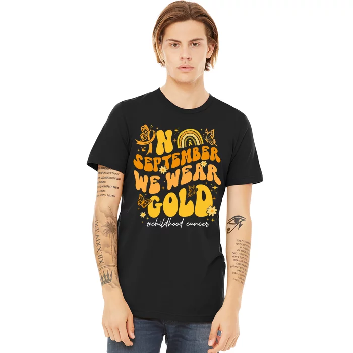 In September We Wear Gold Childhood Cancer Premium T-Shirt