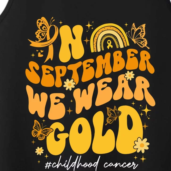 In September We Wear Gold Childhood Cancer Performance Tank