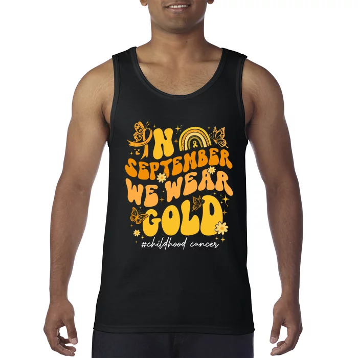 In September We Wear Gold Childhood Cancer Tank Top