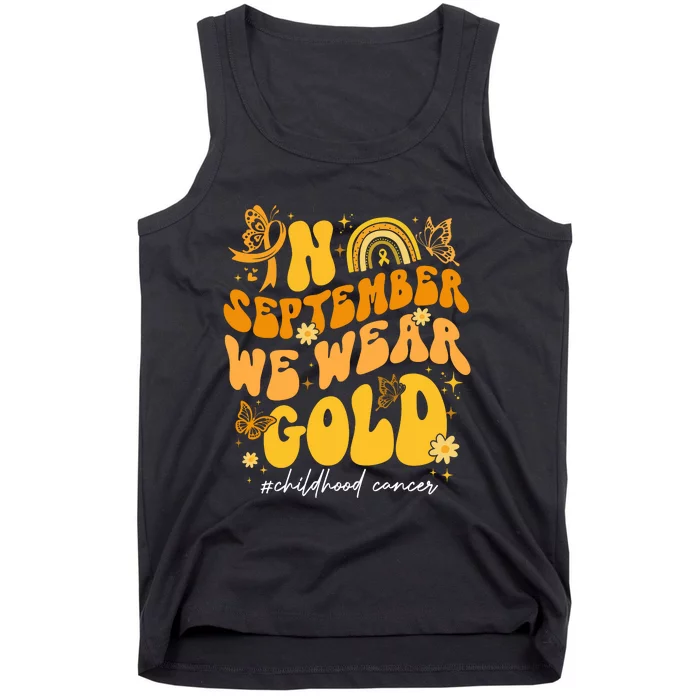 In September We Wear Gold Childhood Cancer Tank Top