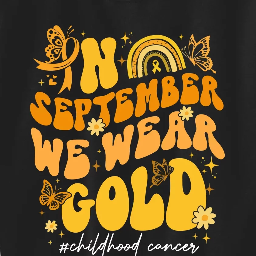 In September We Wear Gold Childhood Cancer Kids Sweatshirt