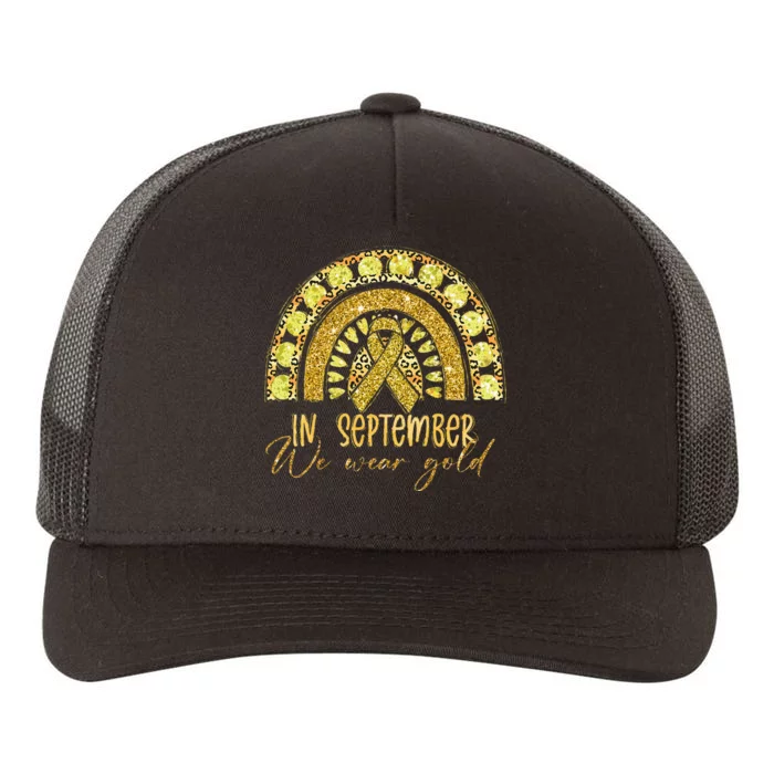 In September We Wear Gold Childhood Cancer Awareness Yupoong Adult 5-Panel Trucker Hat