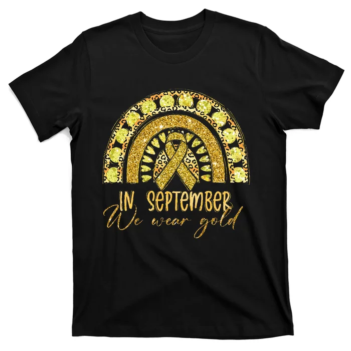 In September We Wear Gold Childhood Cancer Awareness T-Shirt