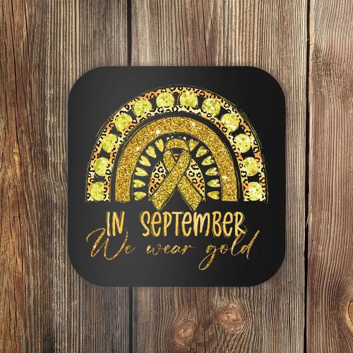 In September We Wear Gold Childhood Cancer Awareness Coaster