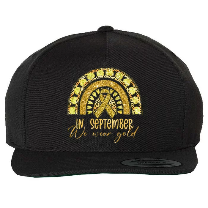 In September We Wear Gold Childhood Cancer Awareness Wool Snapback Cap