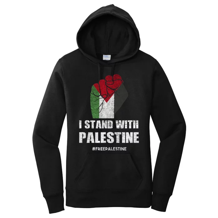 I Stand With Palestine For Their Freedom Women's Pullover Hoodie