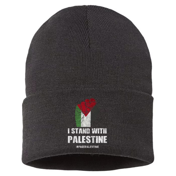 I Stand With Palestine For Their Freedom Sustainable Knit Beanie