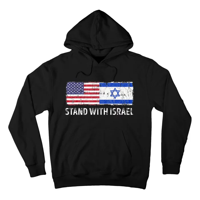 I Stand With Israel USA Israeli Flag Jewish Hoodie