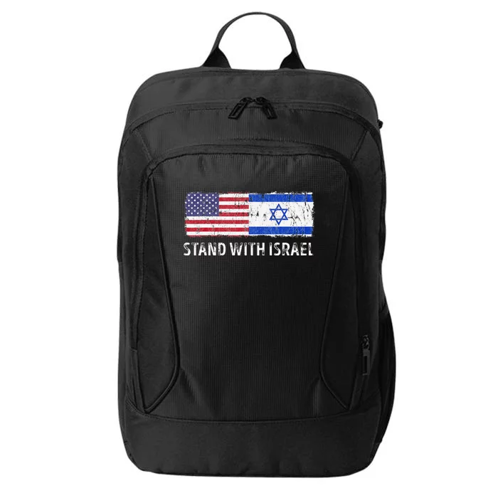 I Stand With Israel USA Israeli Flag Jewish City Backpack