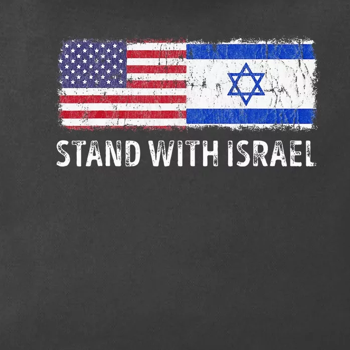 I Stand With Israel USA Israeli Flag Jewish Zip Tote Bag