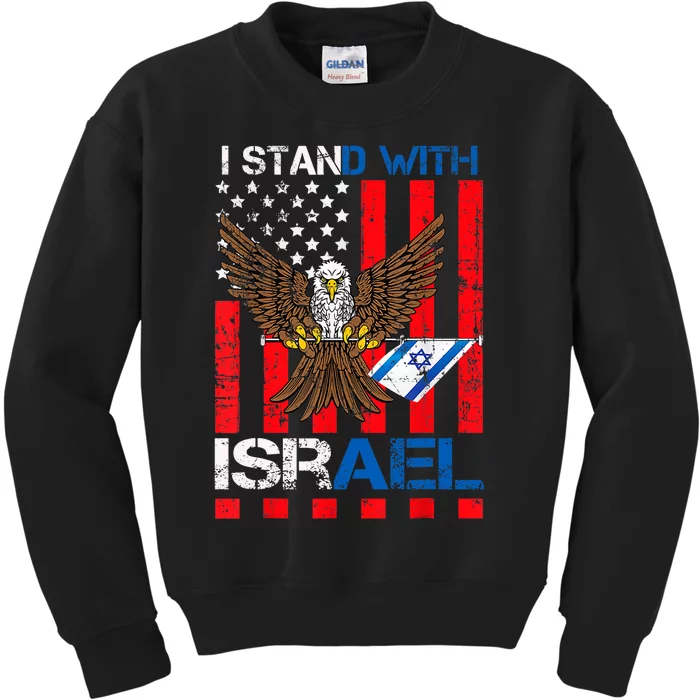 I Stand With Israel Support Israel Love Israeli Kids Sweatshirt