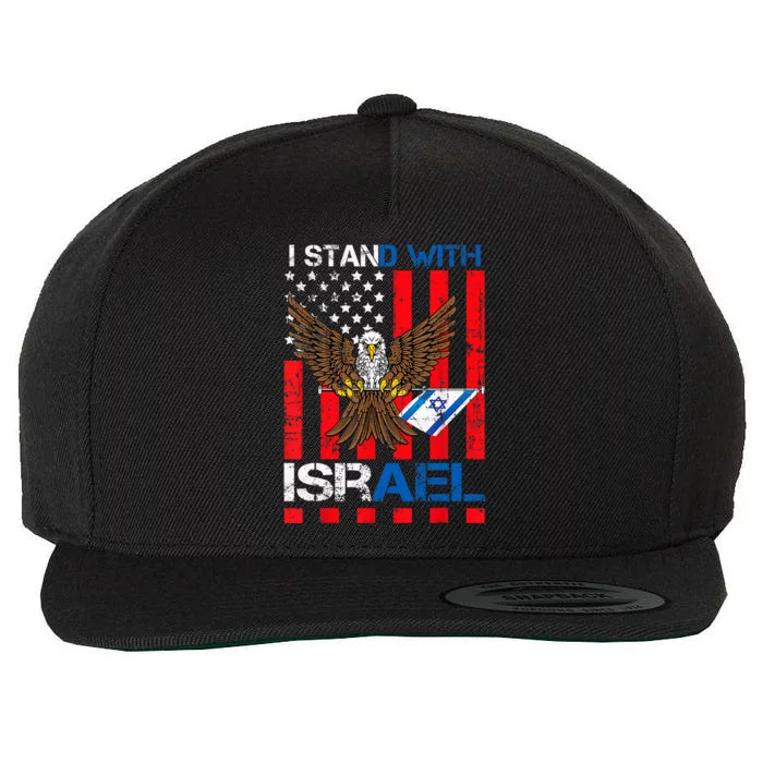 I Stand With Israel Support Israel Love Israeli Wool Snapback Cap