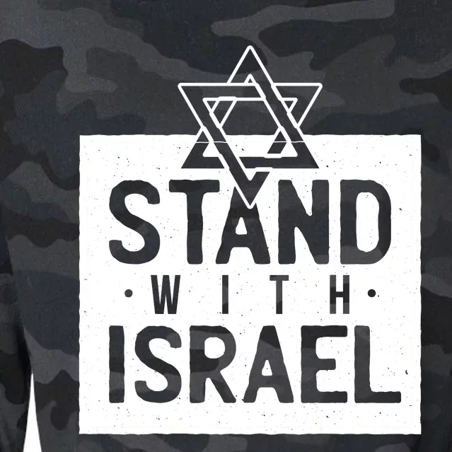 I Stand With Israel I Support Israel Star Od David Blue Idf Gift Cropped Pullover Crew