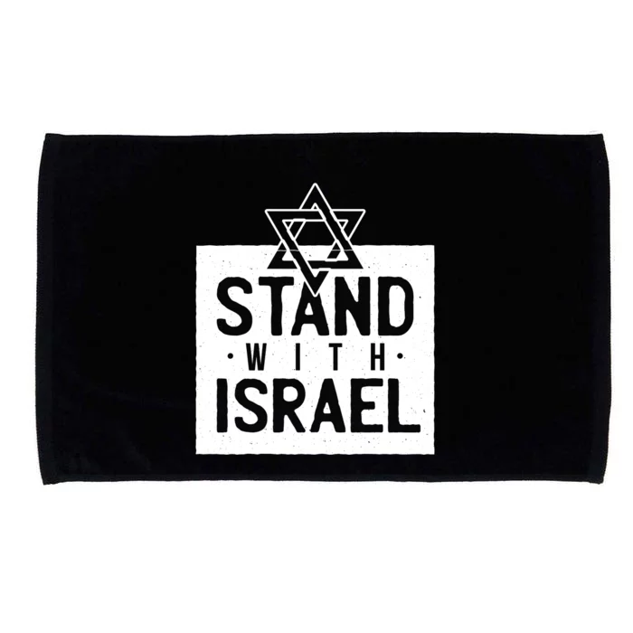 I Stand With Israel I Support Israel Star Od David Blue Idf Gift Microfiber Hand Towel