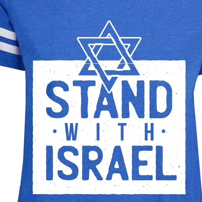 I Stand With Israel I Support Israel Star Od David Blue Idf Gift Enza Ladies Jersey Football T-Shirt