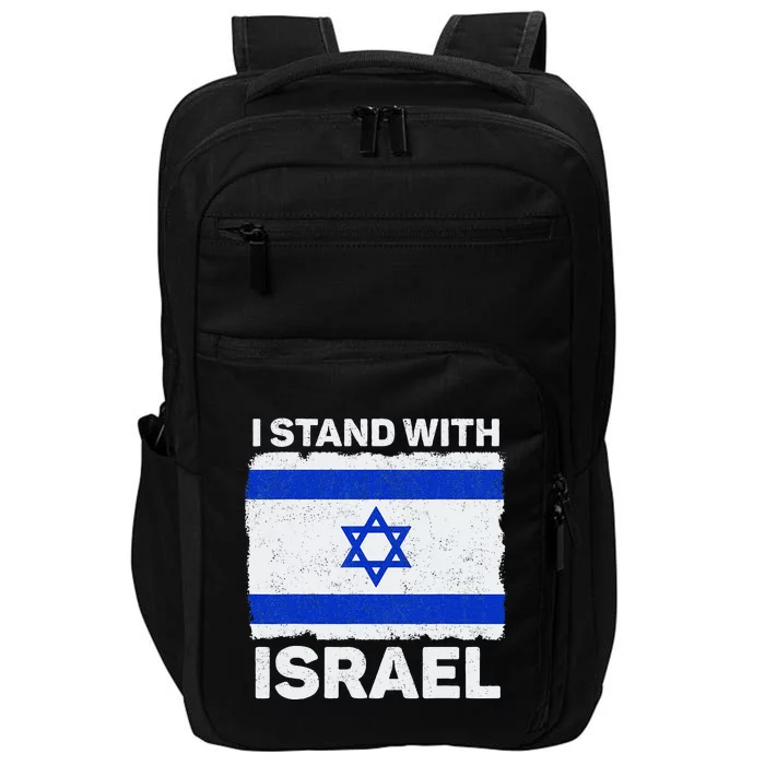 I Stand With Israel Israel Flag Patriotic Israel Impact Tech Backpack