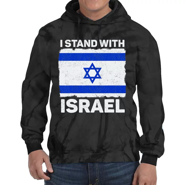 I Stand With Israel Israel Flag Patriotic Israel Tie Dye Hoodie