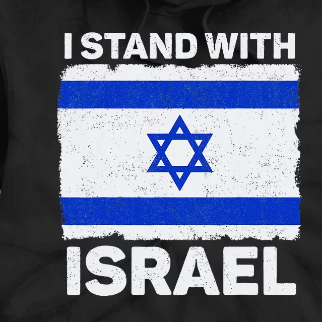 I Stand With Israel Israel Flag Patriotic Israel Tie Dye Hoodie