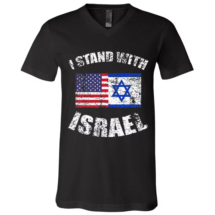 I Stand With Israel V-Neck T-Shirt