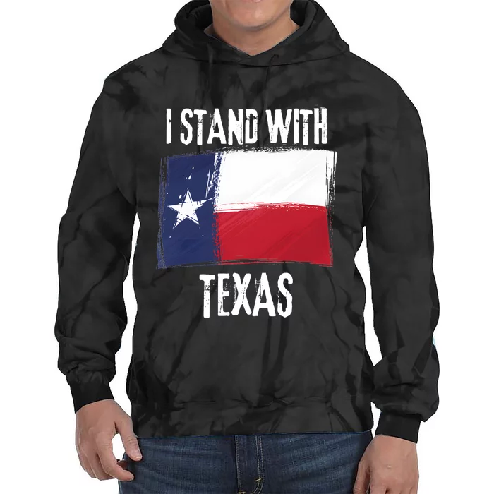 I Stand With Texas Flag Usa State Of Texas Tie Dye Hoodie