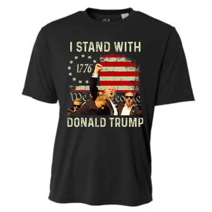 I Stand With Trump Funny Trump 2024 Cooling Performance Crew T-Shirt