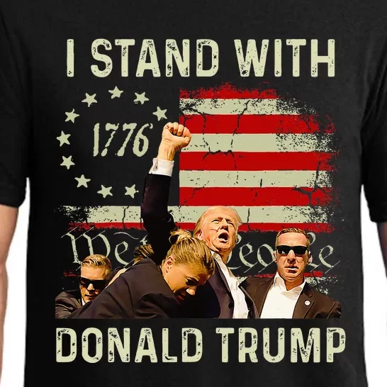 I Stand With Trump Funny Trump 2024 Pajama Set