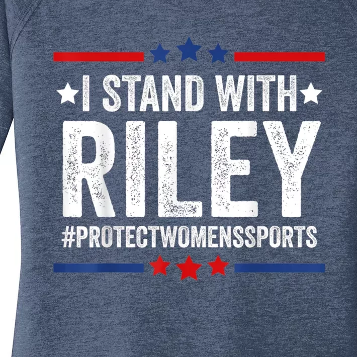 I Stand With Riley Gaines #ProtectWomensSports Women's Perfect Tri Tunic Long Sleeve Shirt