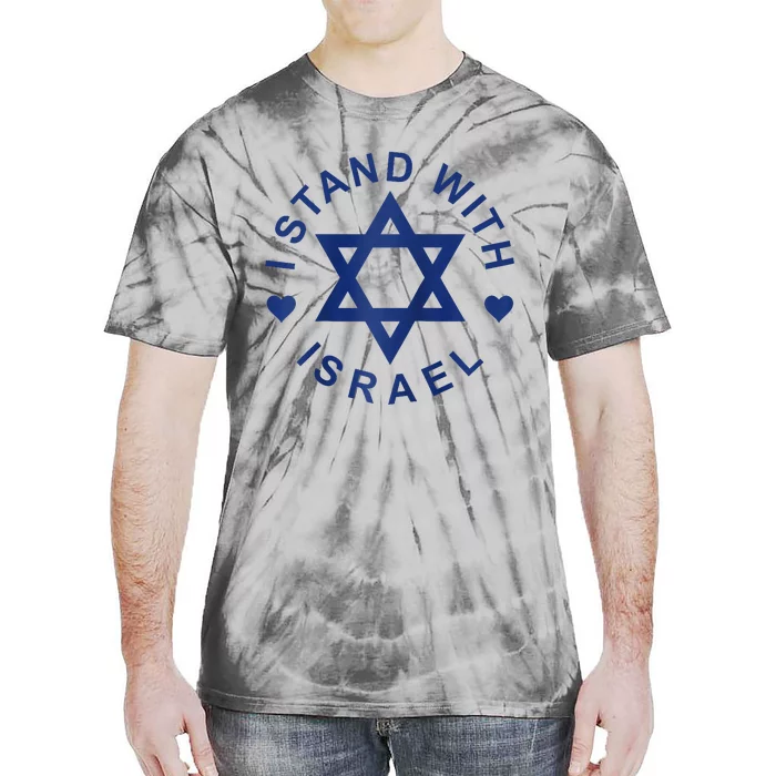 I Stand With Israel Israeli Flag Jewish Star Of David Israel Strong Tie-Dye T-Shirt