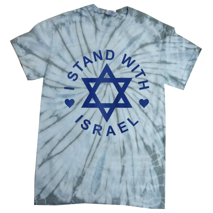 I Stand With Israel Israeli Flag Jewish Star Of David Israel Strong Tie-Dye T-Shirt