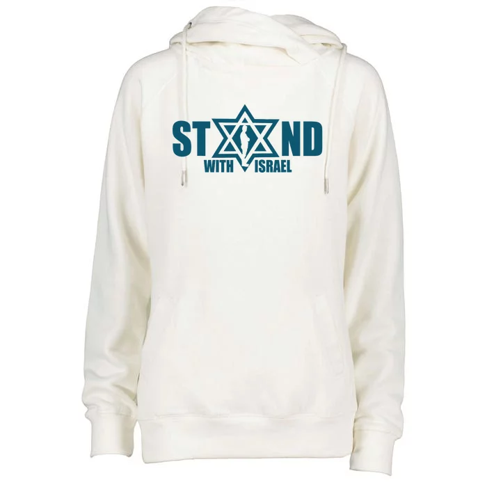 I Stand With Israel Jewish Star Of David We Support Israel Womens Funnel Neck Pullover Hood