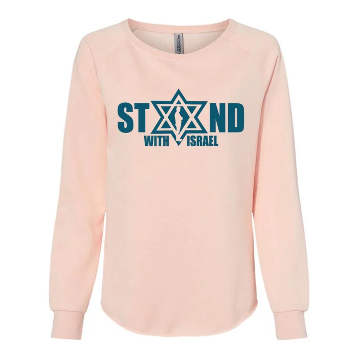 I Stand With Israel Jewish Star Of David We Support Israel Womens California Wash Sweatshirt