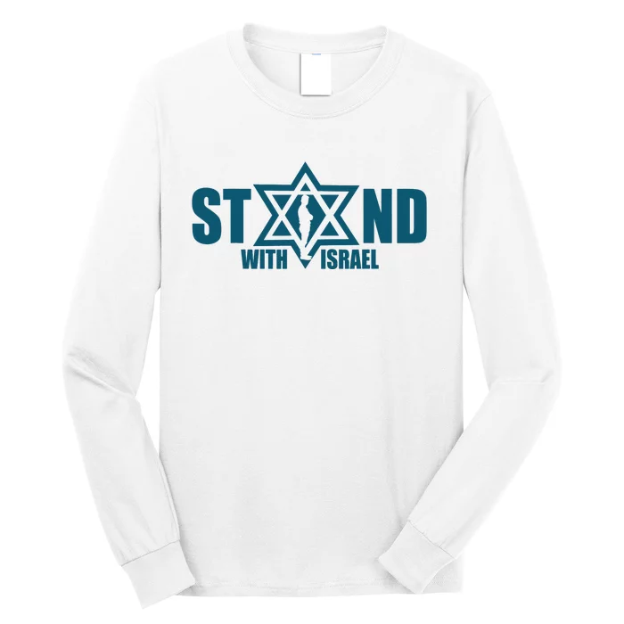 I Stand With Israel Jewish Star Of David We Support Israel Long Sleeve Shirt