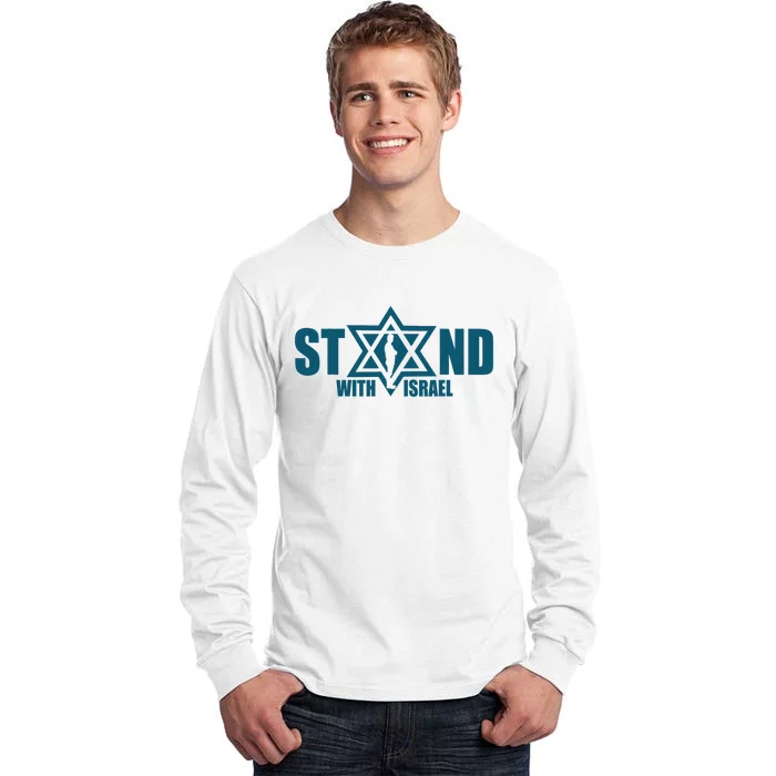 I Stand With Israel Jewish Star Of David We Support Israel Tall Long Sleeve T-Shirt