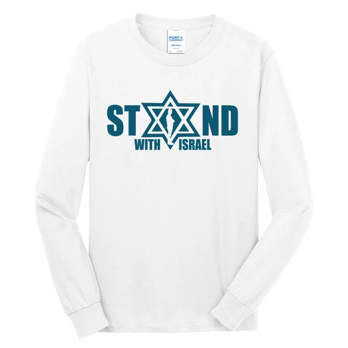 I Stand With Israel Jewish Star Of David We Support Israel Tall Long Sleeve T-Shirt