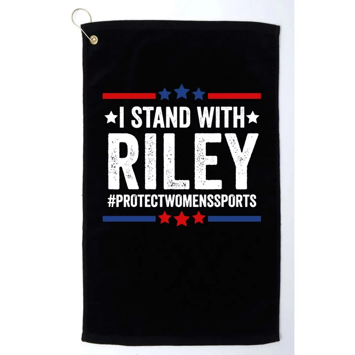 I Stand With Riley Gaines Protect Womens Sports Platinum Collection Golf Towel