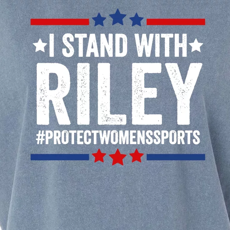 I Stand With Riley Gaines Protect Womens Sports Garment-Dyed Women's Muscle Tee