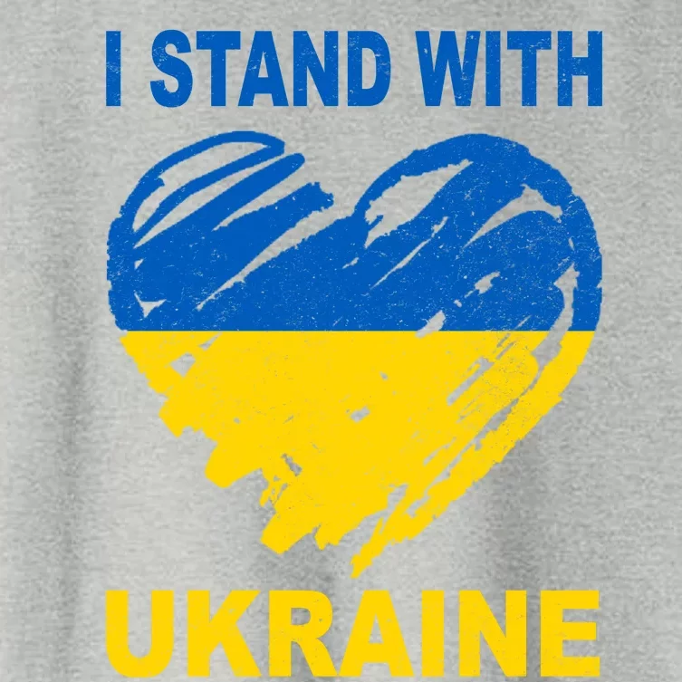 I Stand With Ukraine Heart Women's Crop Top Tee