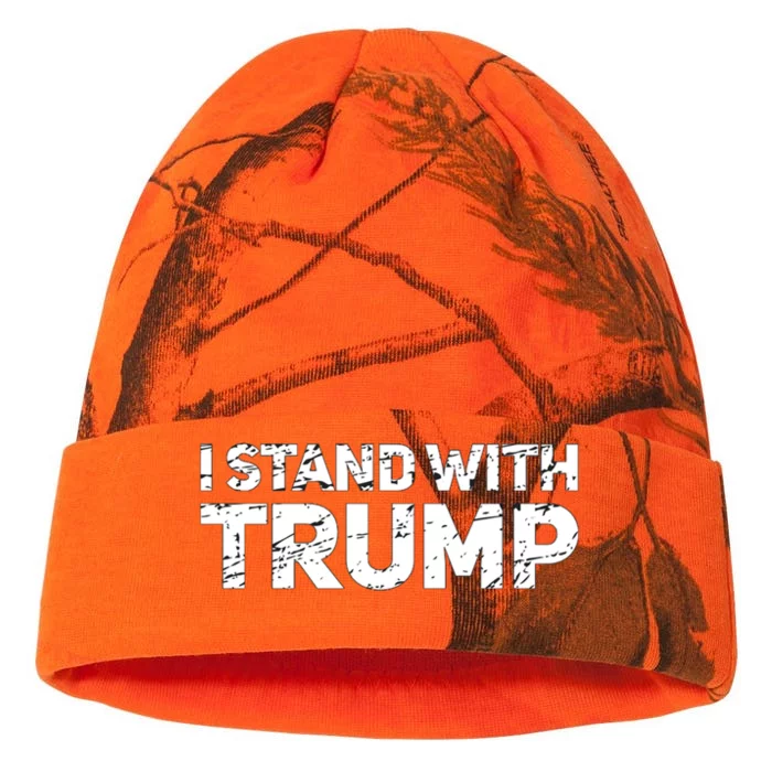 I Stand With Trump Pro Trump Supporter Kati - 12in Camo Beanie