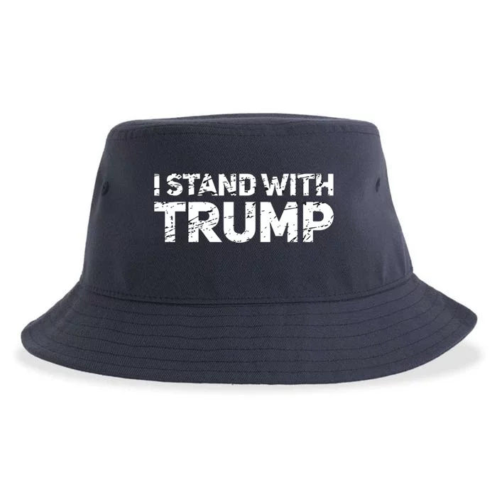 I Stand With Trump Pro Trump Supporter Sustainable Bucket Hat