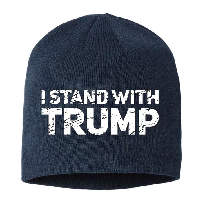 I Stand With Trump Pro Trump Supporter 8 1/2in Sustainable Knit Beanie