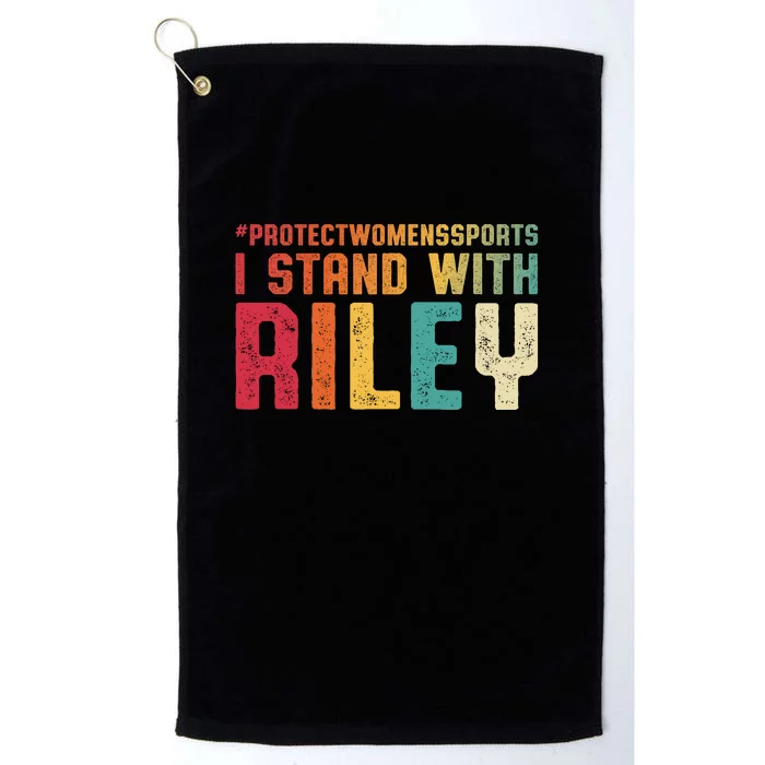 I Stand With Riley Gaines | Protect Womens Sports Platinum Collection Golf Towel