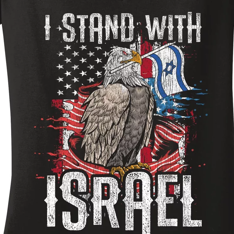 I Stand With Israel Pray For Israel Women's V-Neck T-Shirt