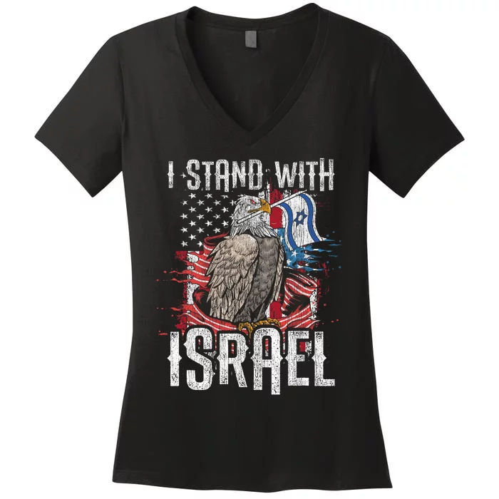 I Stand With Israel Pray For Israel Women's V-Neck T-Shirt