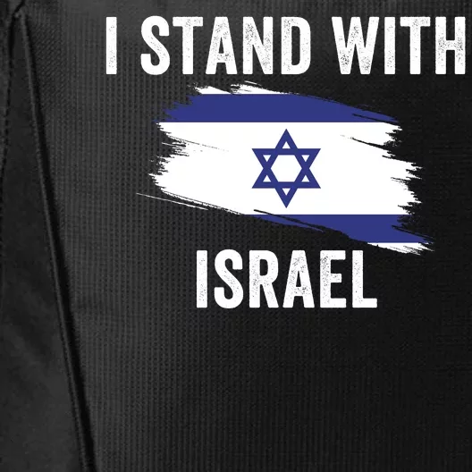 I Stand With Israel I Stand For Peace Usa Israeli Flag Jewish I Support Israel City Backpack