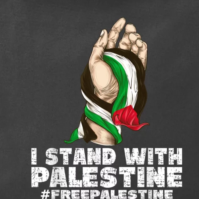 I Stand With Palestine For Their Freedom Free Palestine Zip Tote Bag