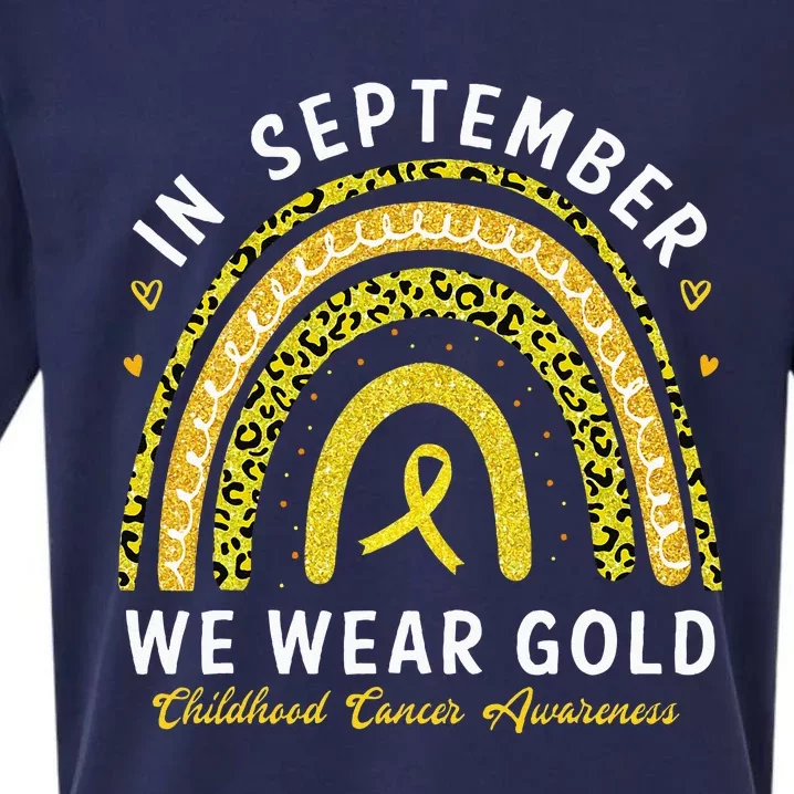 In September We Wear Gold Childhood Cancer Awareness Sueded Cloud Jersey T-Shirt