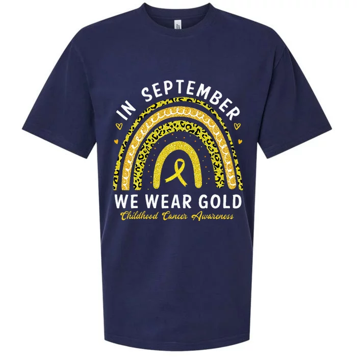 In September We Wear Gold Childhood Cancer Awareness Sueded Cloud Jersey T-Shirt